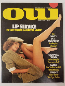 Oui March 1980 - Do Good Kissers Make Better Lovers? - Vintage Adult Magazine