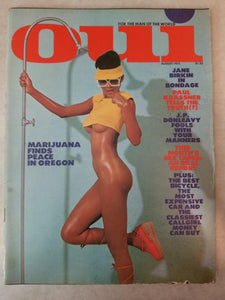 Oui August 1975 - Jane Birkin In Bondage - Vintage Adult Magazine