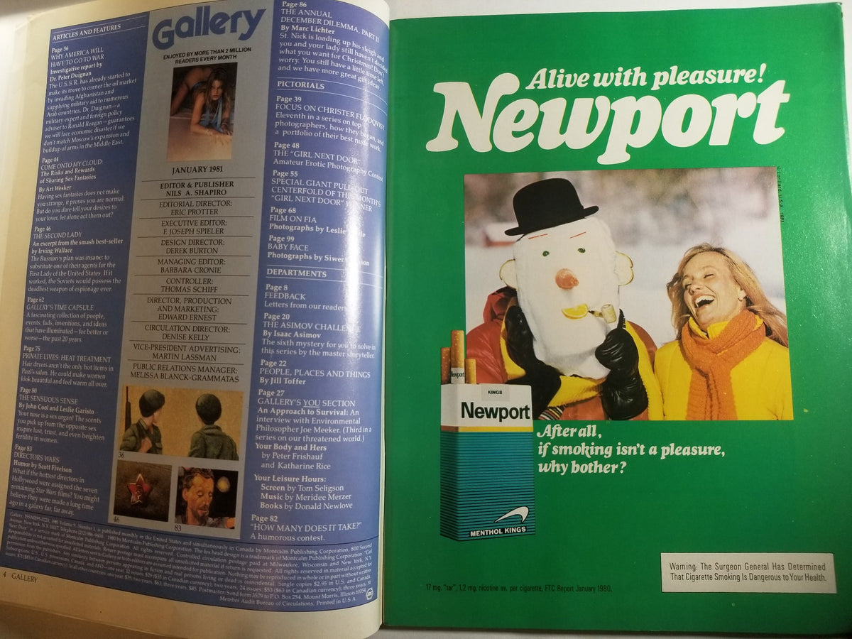Gallery January 1981 Adult Magazine Discreet Retail