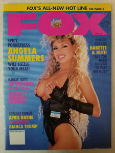 Fox April 1992 - Angela Summers, Bianca Trump - Vintage Adult Magazine