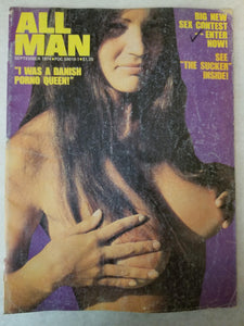 All Man September 1974 - Danish Porno Queen - Vintage Adult Magazine