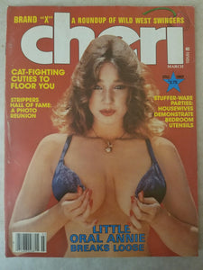Cheri March 1981 - Cat-Fighting, Little Oral Annie - Vintage Adult Magazine