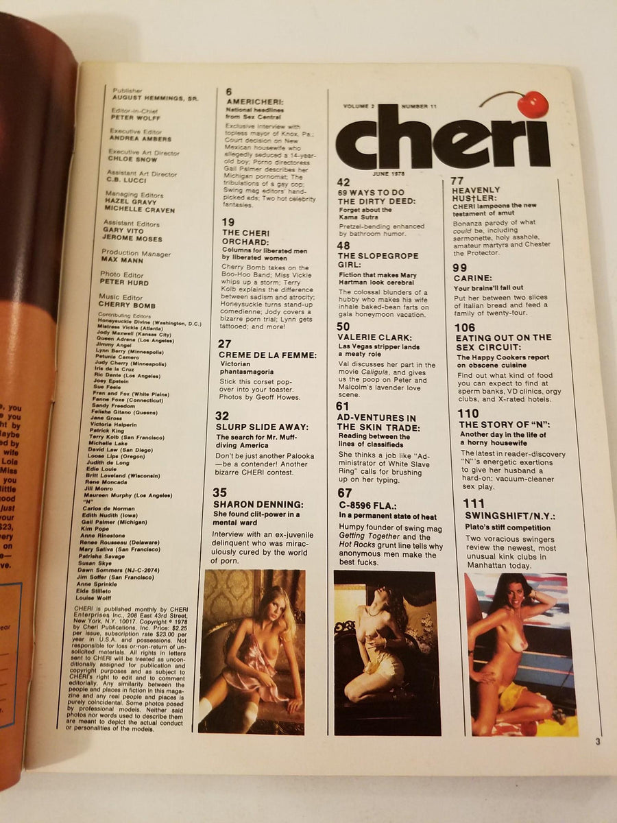 Cheri June 1978 - Vintage Adult Magazine – Discreet Retail