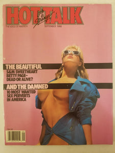 Hot Talk September 1988 - Betty Page, 10 Most Wanted Perverts - Adult Magazine