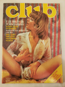 Club October 1977 - Joseph Heller, Hype Sex Car Sex- Large Format Adult Magazine