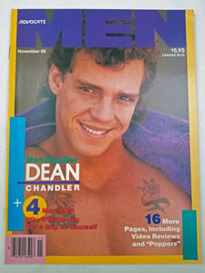 Advocate Men November 1988 - Dean Chandler, Daniel Santero - Gay Adult Magazine