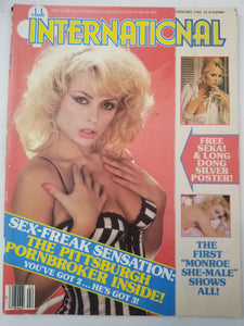 Club International February 1982 - Seka, Anne, Kay, Caroline - Adult Magazine