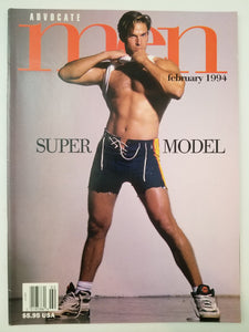 Advocate Men February 1994 - Chris Crawford, Jim Kennedy - Gay Adult Magazine