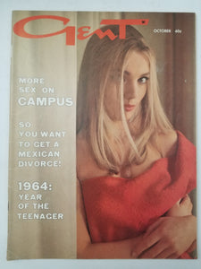 Gent October 1964 - More Sex On Campus, Girls Of Stockholm - Adult Magazine