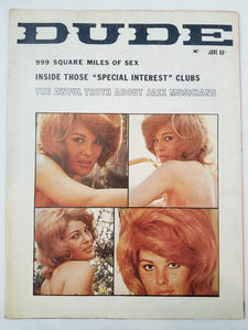 Dude June 1965 - Samantha Bergin, Sally Perkins - Adult Magazine
