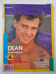Advocate Men November 1988 - Dean Chandler, Eddie Dillon - Gay Adult Magazine