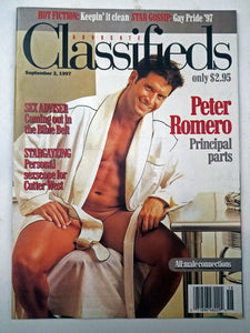Advocate Classifieds September 2 1997 -Peter Romero, Fiction- Gay Adult Magazine