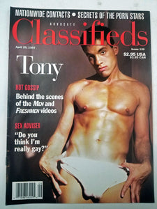 Advocate Classifieds April 29 1997 No. 120 - Tony, Fiction - Gay Adult Magazine