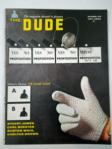 The Dude November 1959 - Stuart James, Carl Winston - Vintage Adult Magazine (Musty Smell)