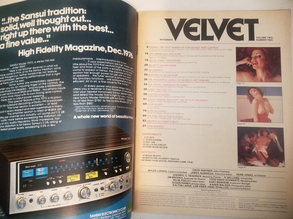 Touch Of Velvet November 1978 - Adult Magazine – Discreet Retail