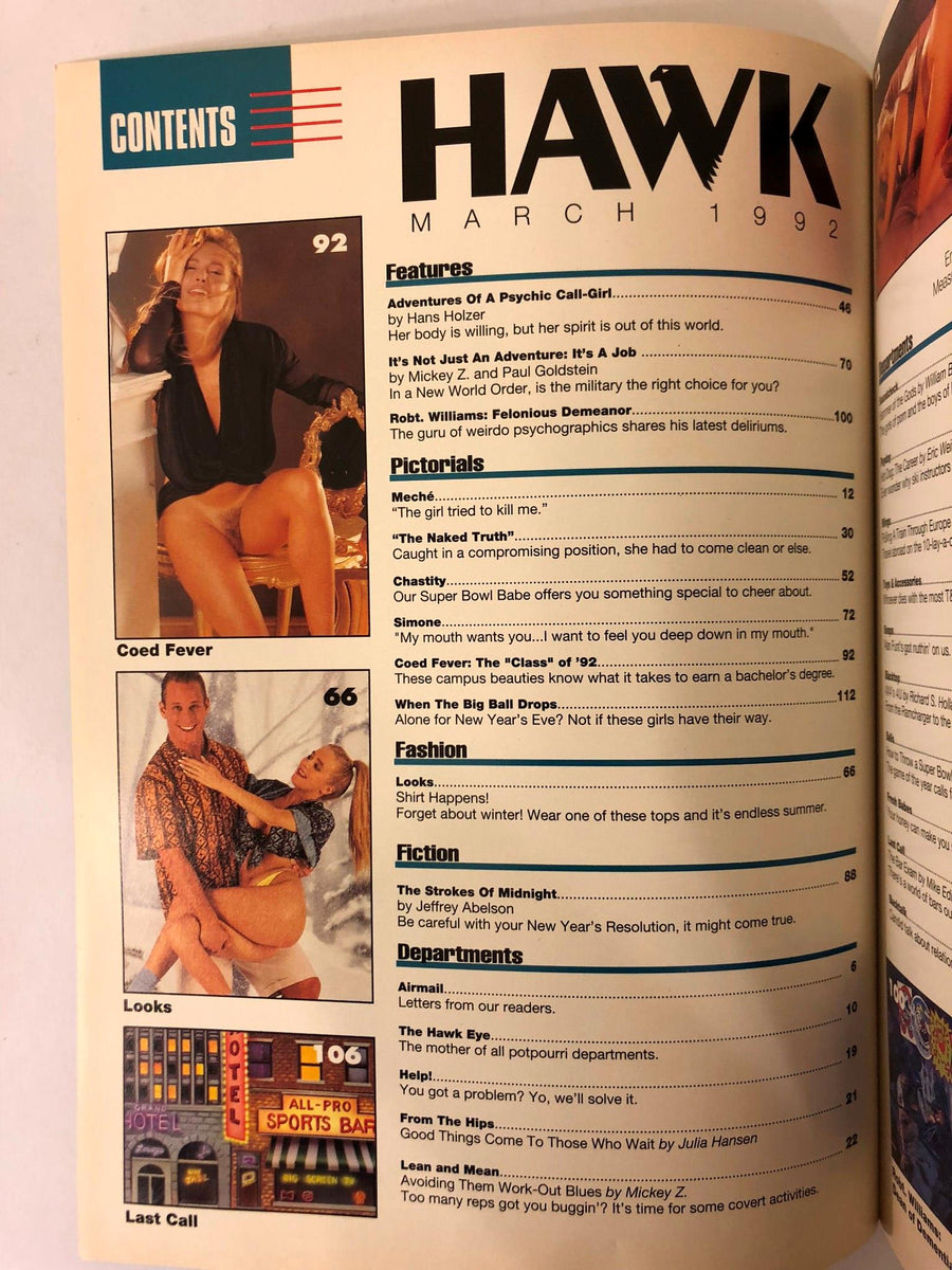 Hawk March 1992 - Adult Magazine – Discreet Retail